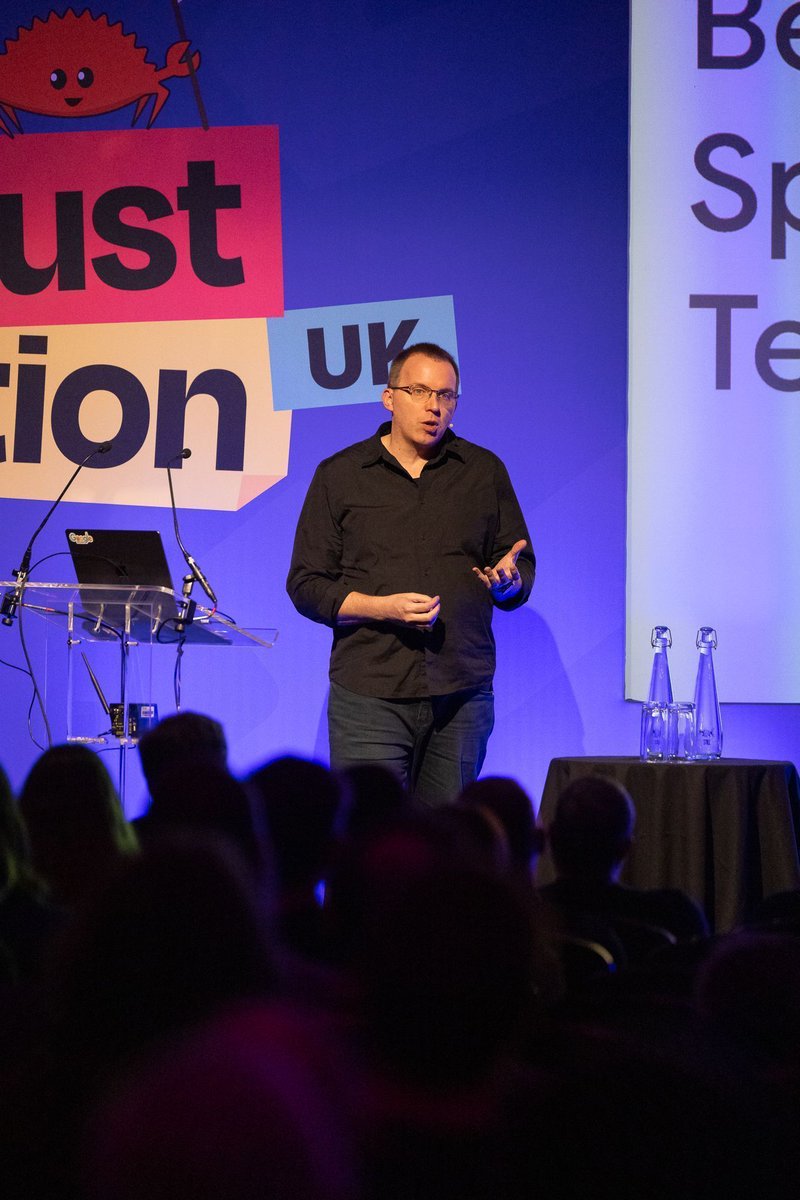 RustNationUK's tweet photo. A Rust Nation UK talk has gone viral π€―
@larsberg_ closed day one of #rustnationuk24 with his talk 'Beyond Safety and Speed: How Rust Fuels Team Productivity'.
You can now watch Lars's talk here - https://t.co/BAjBYHTUVr
#rustnationuk #rust #rustlang #google https://t.co/VFCeM5ksWP