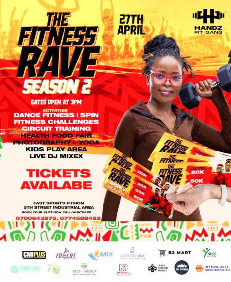 Have you bought a ticket from @KarungiArthur ??🌚 On 27th April tuli ku Fitness Rave with baby girl🫶