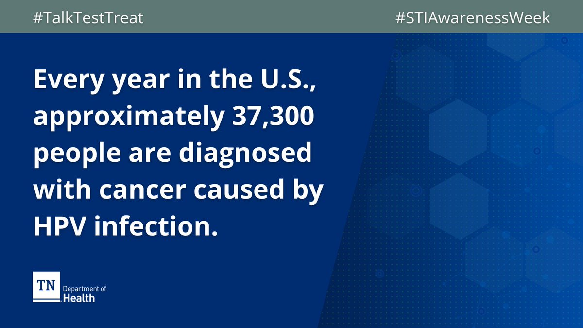 Cervical cancer is the most well-known cancer caused by HPV; however, it can also cause cancers of the mouth & throat. Visit your local health department or talk with your healthcare provider about recommendations regarding vaccination against HPV. #TalkTestTreat #STIweek