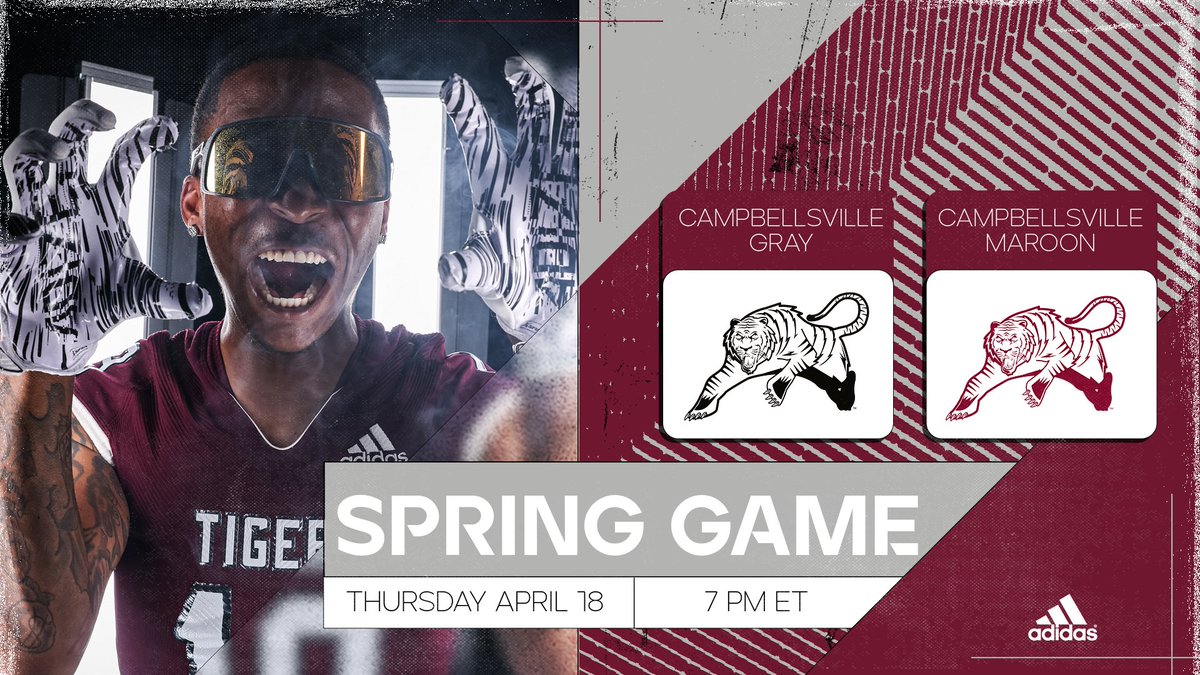 SPRING GAME | Come out, have fun, and check out your Fighting Tigers that'll be hitting the gridiron in the fall! 📍Campbellsville, KY ⏰ 7 p.m. ET 📺 tinyurl.com/3dane5pt #️⃣ #TigerUp