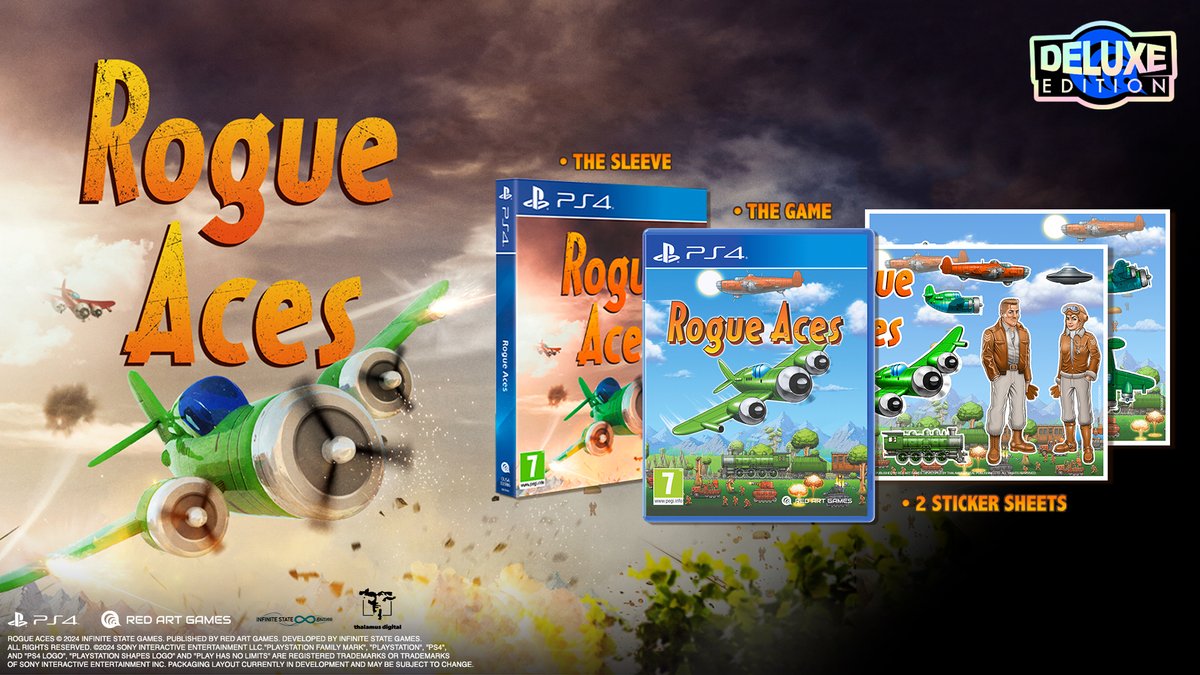 RedArtGames's tweet image. Rogue Aces Deluxe - the definitive 2D aerial combat roguelike is getting a physical Deluxe Edition on PlayStation 4 ✈️

Pre-order NOW: ow.ly/RcbF50Rc3iv