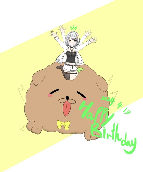 #しゃらくせ絵せつーーーなお誕生日おめでとう!!!!ケーキ食いまくろうぜ!!!凸来るといいね笑 