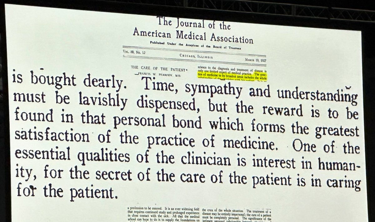 Excited to kick off <a href="/ACPIMPhysicians/">ACP</a> #IM2024 meeting! 

Thank you <a href="/EricTopol/">Eric Topol</a> for reminding us that in a world of AI and rapidly accelerating technologies, it is still humanism and connection at the heart of medicine. ❤️