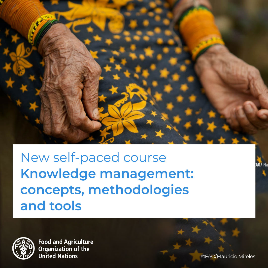 🎓 New FREE self-paced course! 📚 Knowledge Management: concepts, methodologies and tools 🛠️ 💡 Generation, exchange, dissemination and use of knowledge to meet objectives and improve actions. Enroll! ➡️bit.ly/3ETmcpZ @FAOKnowledge