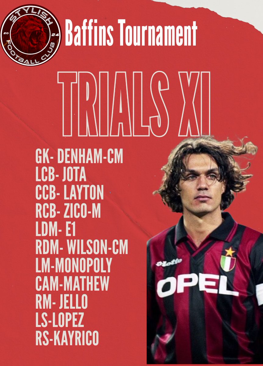 Last Trial Teamsheet Before the Season starts💪🏾🦁