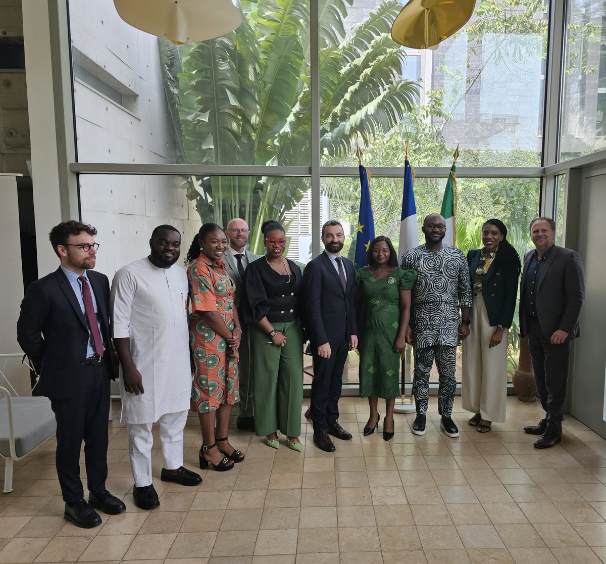 Thank you @YIAGA @cleenfoundation for this brainstorming-lunch at the Residence of France. Civil society is key in making the partnership between 🇳🇬 and 🇲🇫 a success.