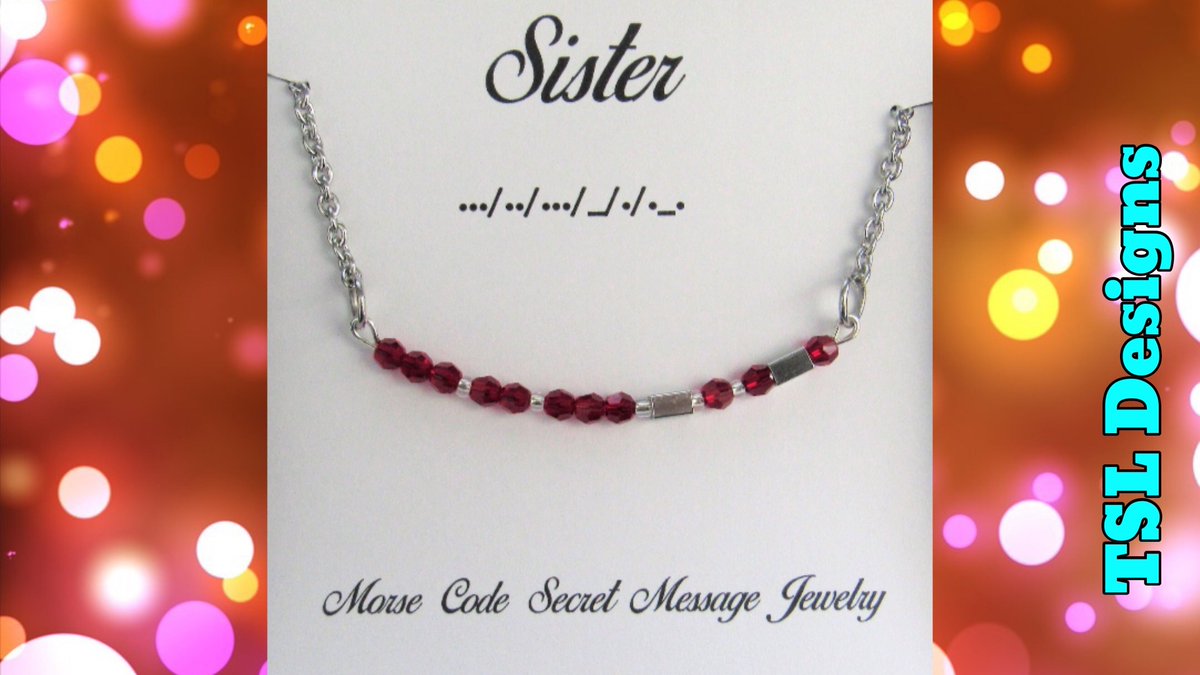 Sister Morse Code Stainless Steel and Crystal Birthstone Delicate Necklace⠀
buff.ly/3EyM8Vy⠀
#necklace #morsecodejewelry #morsecodenecklace #handmade #jewelry #handcrafted #shopsmall #sister #sisters #etsy #etsystore #etsyshop #etsyseller #etsyhandmade #etsyjewelry