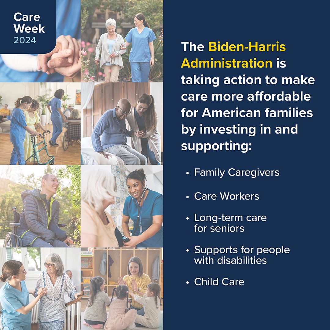 We believe every American deserves access to the quality care and support essential for their wellbeing. Care & care work are needed in every community. We won’t stop until those receiving care & providing care, have everything they need. bit.ly/4aWmwBN #CareWeek