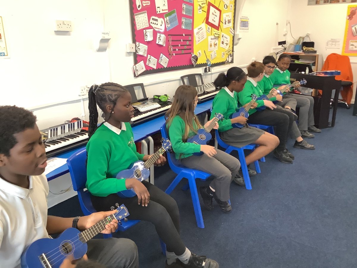 Year 6 are excited to begin another #musical journey this #summer term with their ukuleles set and ready to be used! They practised different #chords and #rhythms and are looking forward to their upcoming lessons. 🎶🎼🎺 #Music #Melodies #Instruments