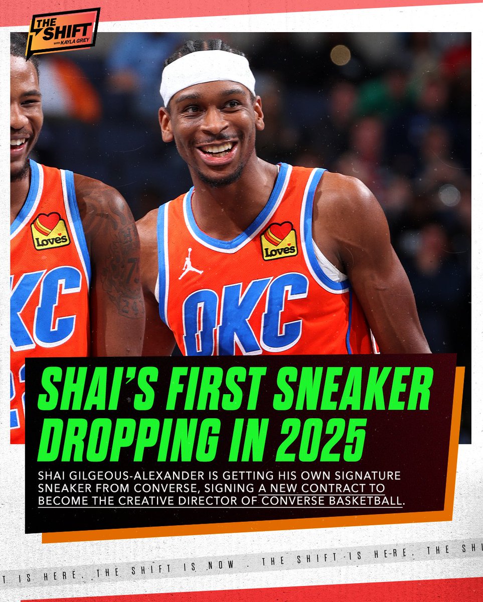 Shai Gilgeous-Alexander is getting his own signature shoe 👀 His new contract with Converse makes him the Creative Director of Converse Basketball, with his first sneaker releasing in 2025.