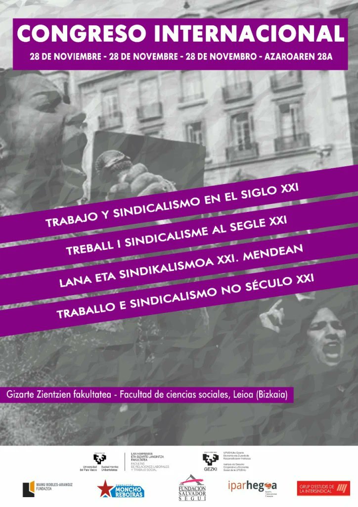 Si quieres contar tu experiencia sindical o tu proyecto de investigación en el congreso internacional 'Trabajo y sindicalismo en el siglo XXI' de noviembre, tienes abierto el plazo para enviar tu comunicación hasta el 15 de mayo. ¡Anímate! congresosindicalismo.wordpress.com/2024/02/04/pri…