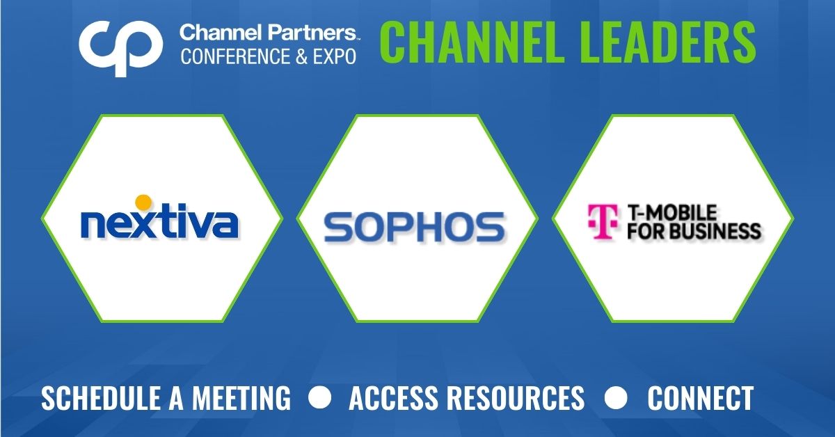 Check out our channel leaders from #CPExpo! Quickly learn more about their offerings, access resources, schedule meetings, and more. ⭐ @Nextiva >> bit.ly/3vCJO0D ⭐ @Sophos >> bit.ly/3U2N7aC ⭐ @TMobileBusiness >> bit.ly/3TKIfWf