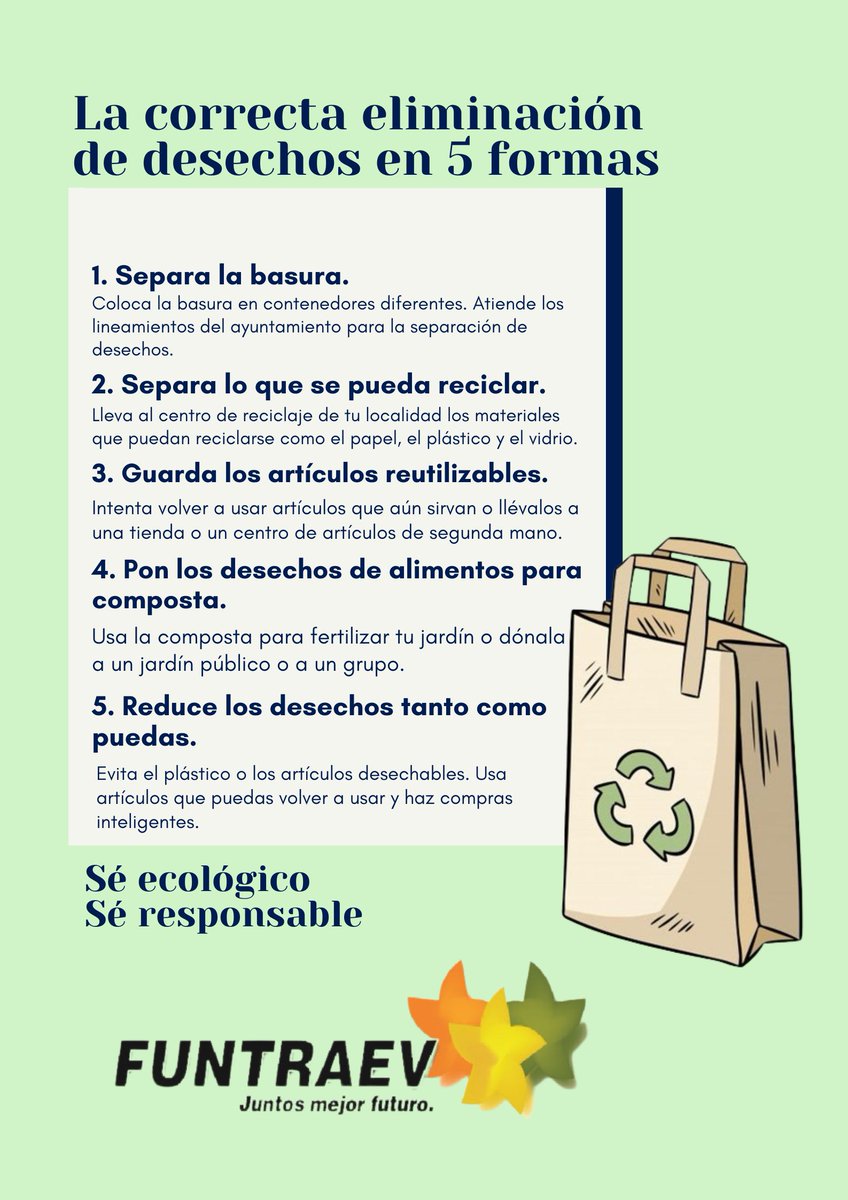 FuntraevMed's tweet photo. Acá te dejamos unos pequeños tips que puedes aplicar desdee tu casa para ayudar al planeta 🧡🌎 https://t.co/smAxstO9Zh