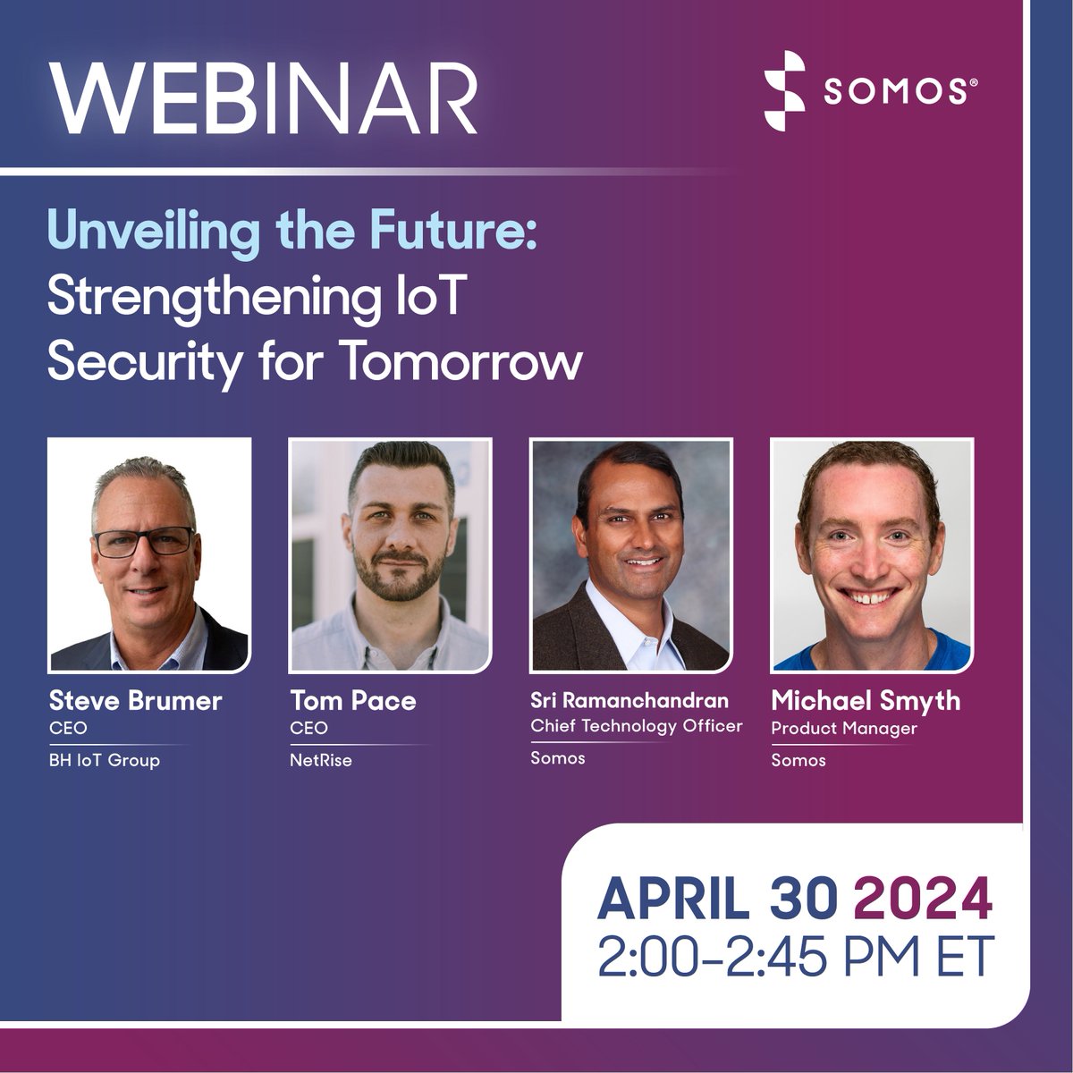 Don't leave your IoT vulnerable to cyber threats! Join industry leaders on April 30 for 'Unveiling the Future: Strengthening IoT Security for Tomorrow.' Gain valuable insights and strategies to secure your IoT assets. Register now!  bit.ly/3xGGYrR