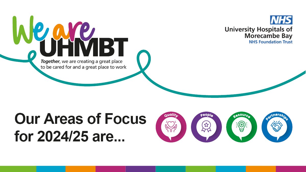 Each year, all of our colleagues work towards a set of priorities. This helps us to achieve what we are all here to do – put our patients first and offer safe, high-quality services to our local communities. Take a look at our 2024/25 areas of focus: uhmb.nhs.uk/our-trust/we-a…