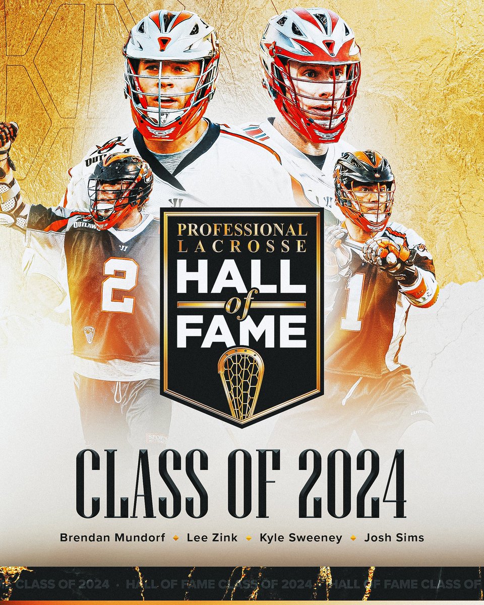 A NEW CLASS OF LEGENDS 🏆 Introducing the 2024 Pro Lacrosse Hall of Fame Class.