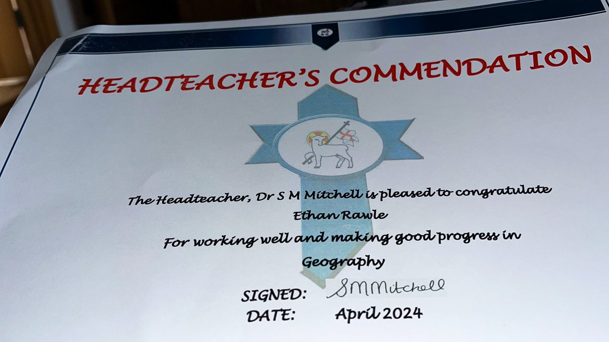 RawleClaire's tweet photo. Well done to Ethan being recognised for his hard work in geography. He really enjoys the subject. I will say though having such a great teacher who is enthusiastic about the subject filters through to the children. Team effort 👏👏 https://t.co/9jEKHKa69v