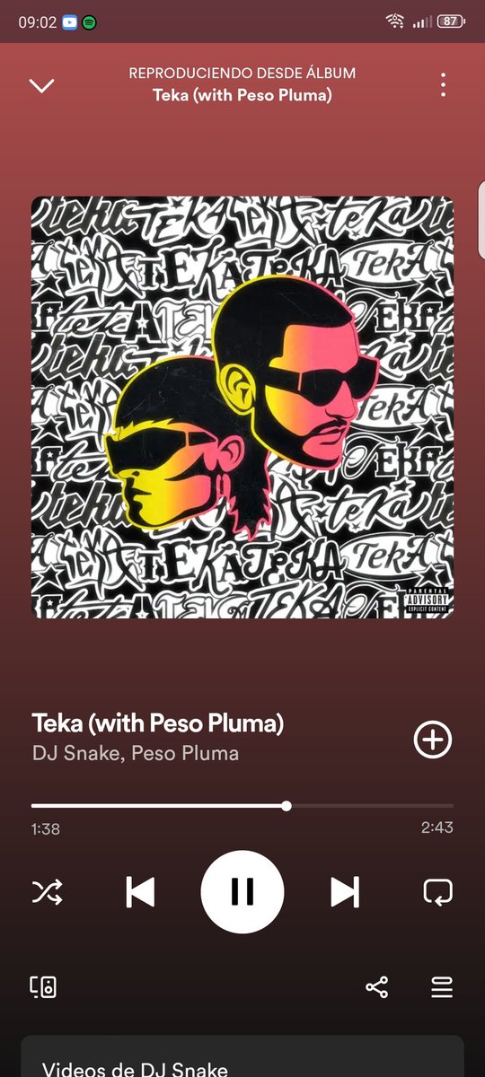 Y esta maldita Joya!!!! Peso Pluma , Dj Snake . un hit para empezar a romper el año. Full disco TEKA ,