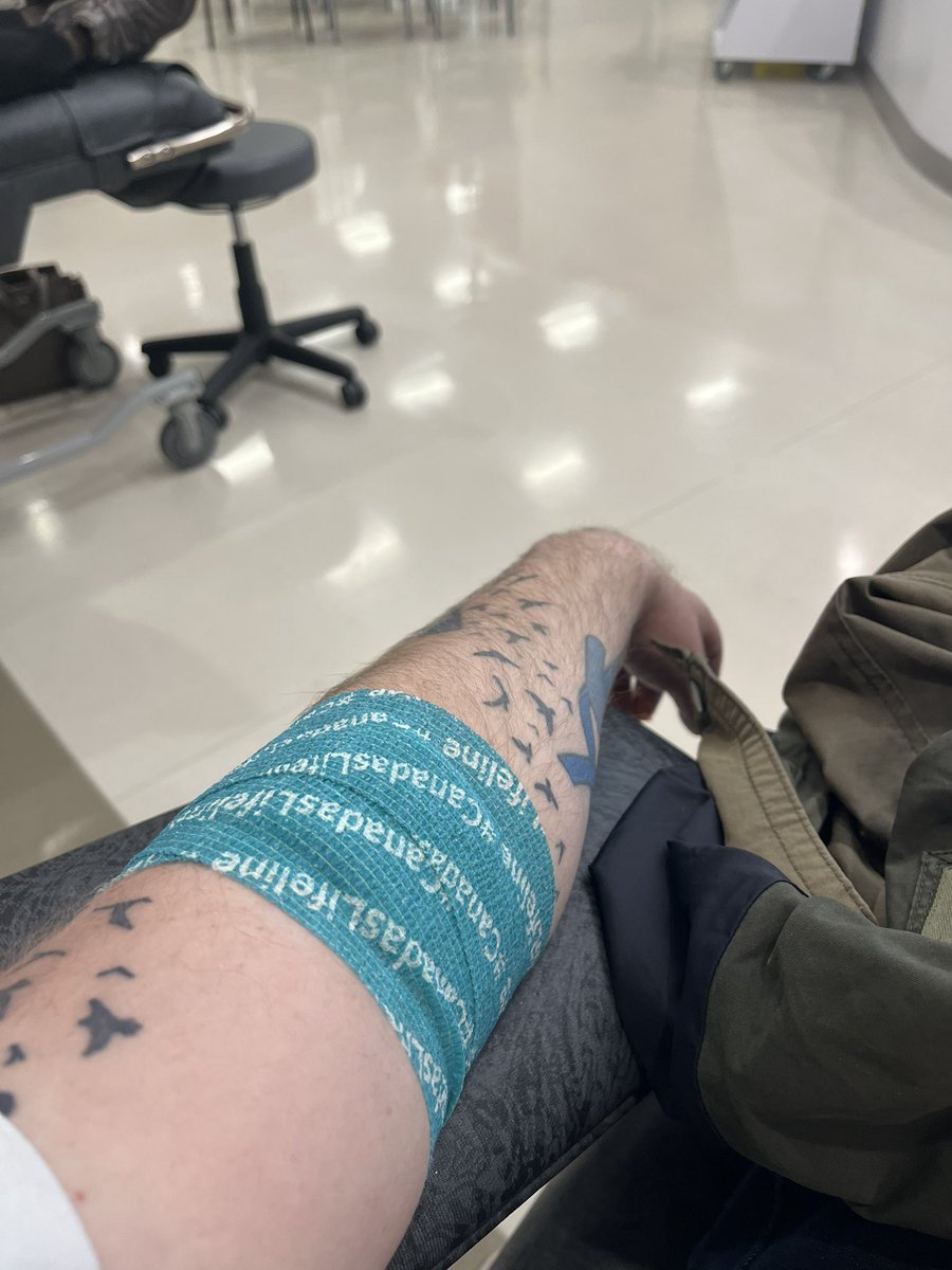 Another blood donation, first in a while. #CanadasLifeline #GiveBlood