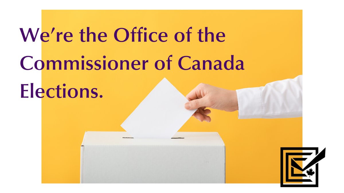 We are: ✅ Independent from @ElectionsCan_E and the government of the day, ✅ Responsible for enforcing the law that regulates federal elections, ✅ One of a few organizations in the world to have this mandate. Follow us to stay informed. #CdnPoli