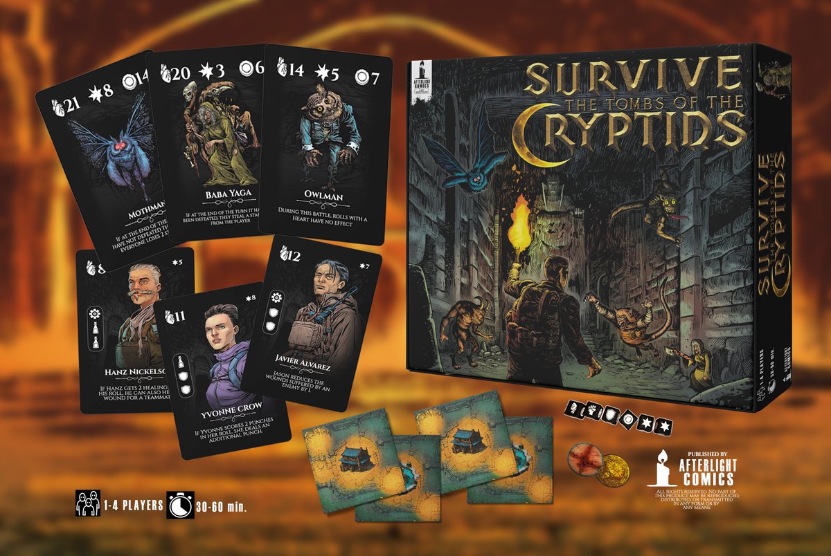 💥𝐍𝐄𝐖𝐒! 📇We've just gone to print on our FIRST-EVER Board game! ⚰️𝐒𝐔𝐑𝐕𝐈𝐕𝐄 𝐓𝐇𝐄 𝐓𝐎𝐌𝐁𝐒 𝐎𝐅 𝐓𝐇𝐄 𝐂𝐑𝐘𝐏𝐓𝐈𝐃𝐒 - A dungeon Crawling Solo or Co-op Survival Horror Game! ☠️We'll be taking this to conventions, who'd like to try and 𝐒𝐔𝐑𝐕𝐈𝐕𝐄?