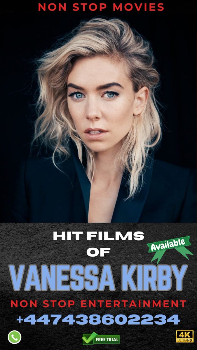 For watching super-hit movies and series of Vanessa Kirby alongside thousands of other #Hollywood #Bollywood #Movies #Series #TvShow & #Drama contact us on #WhatsApp 
#VanessaKirby #HBDVanessaKirby #NonStopHits #NonStopMovies #NonStopEntertainment #showtime #FilmTwitter