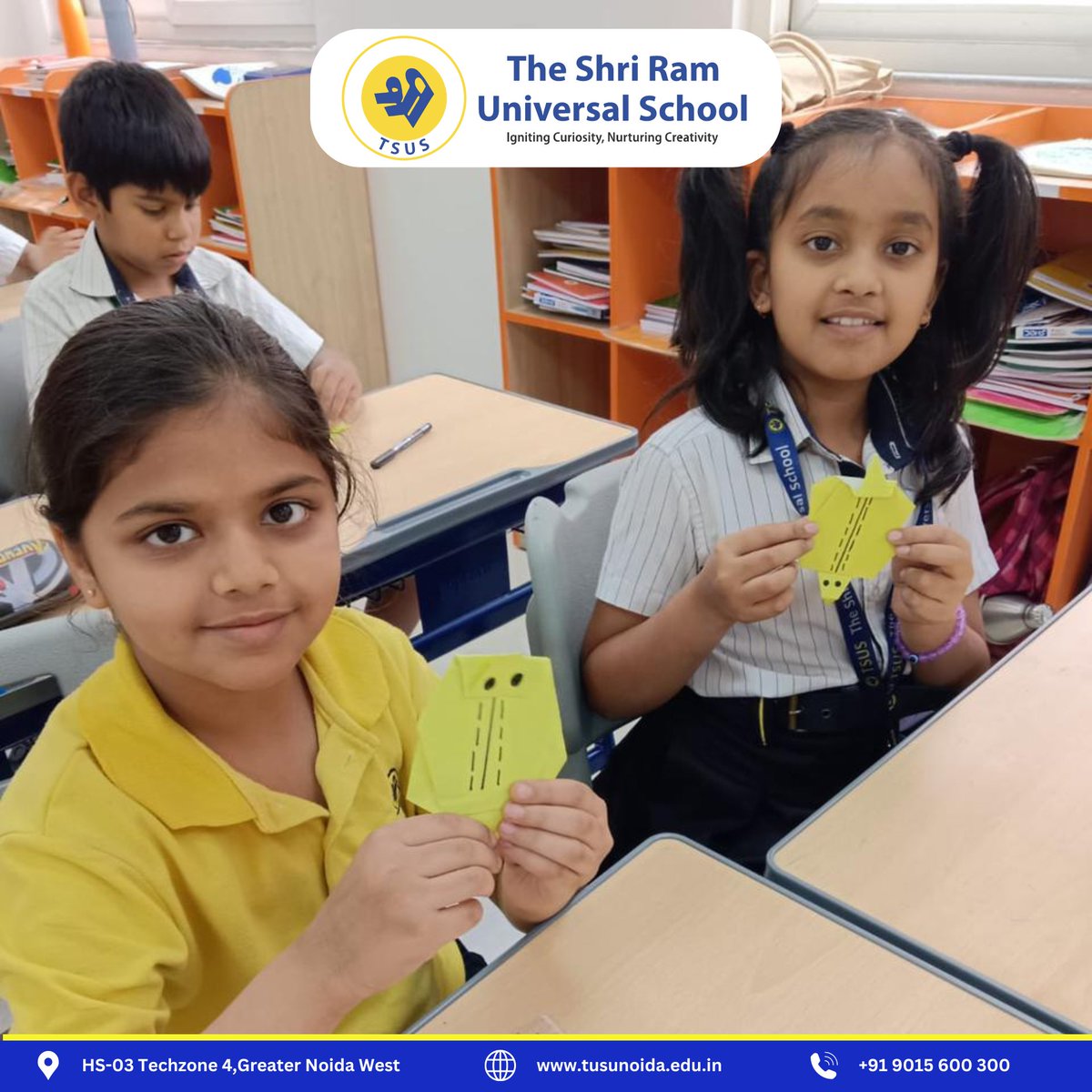TSUSNoida's tweet photo. 📚 Dive into the world of imagination with Form III A! 🐊 Inspired by Ruskin Bond's "Cricket for the Crocodile", our students embarked on an origami adventure, crafting adorable crocodiles during the Reading Programme Period. 🌟 #ReadingProgramme #OrigamiFun #LiteraryInspiration https://t.co/9tPn3ZvEvJ