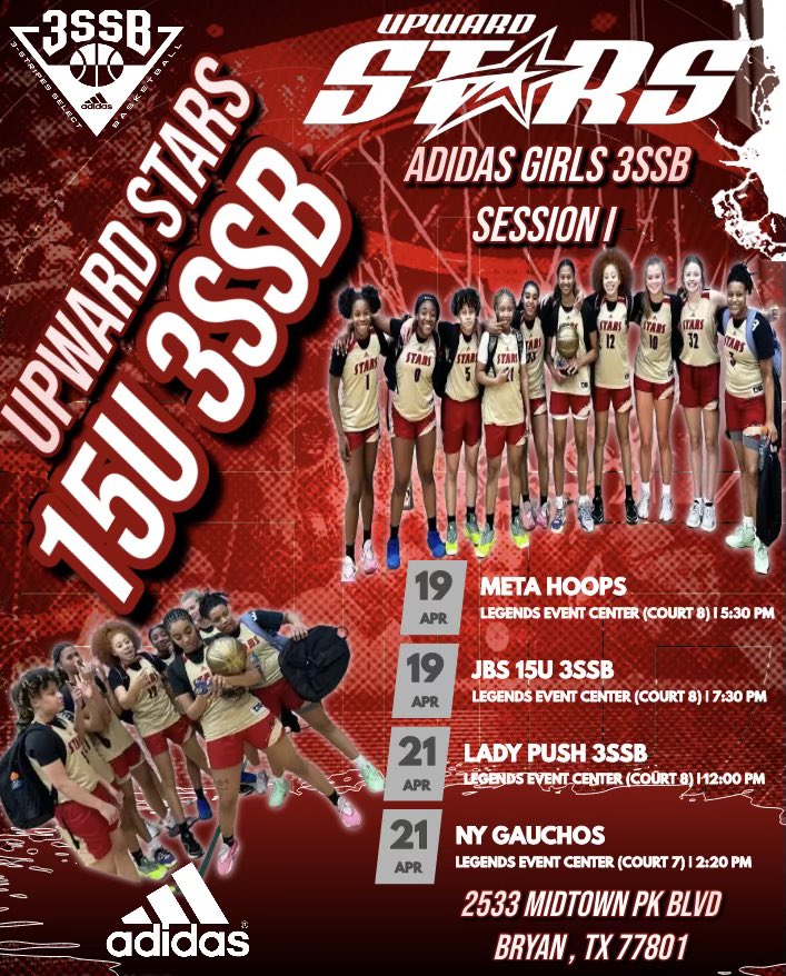 🚨🚨🚨🚨🚨🚨🚨🚨🚨🚨🚨🚨🚨🚨🚨
College coaches attending the Adidas 3SSB girls session 1 in Bryan, TX please stop by and check out these young ladies!!!