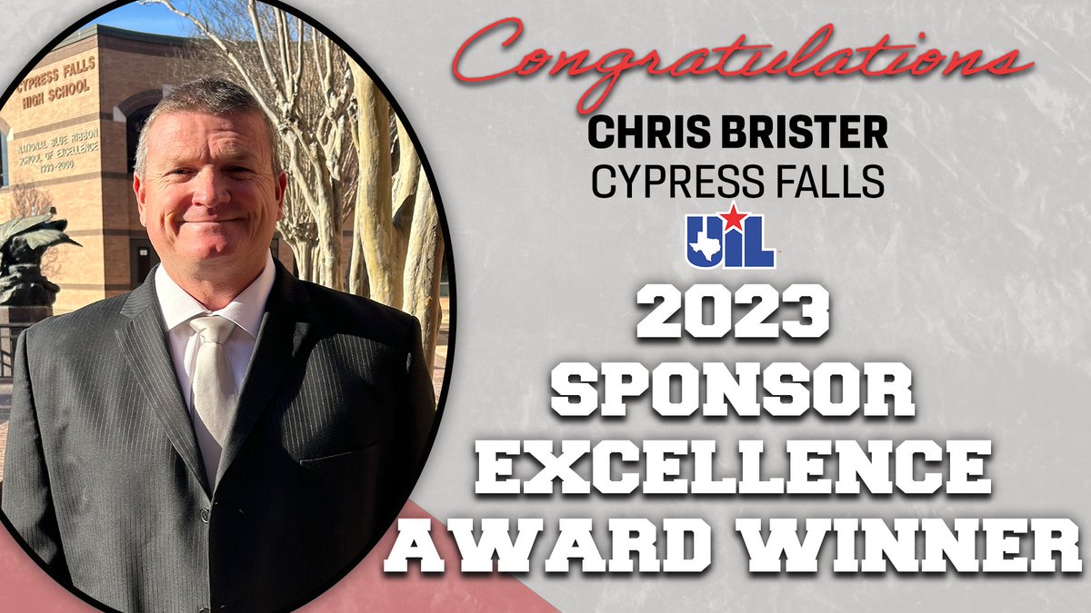 💫 Sponsor Excellence Spotlight 💫 Chris Brister, with 28 years of coaching, has led Cypress Falls HS to five playoff appearances in his seven years as head football coach & athletic coordinator. Press Release ➡️ bit.ly/3lXaswo