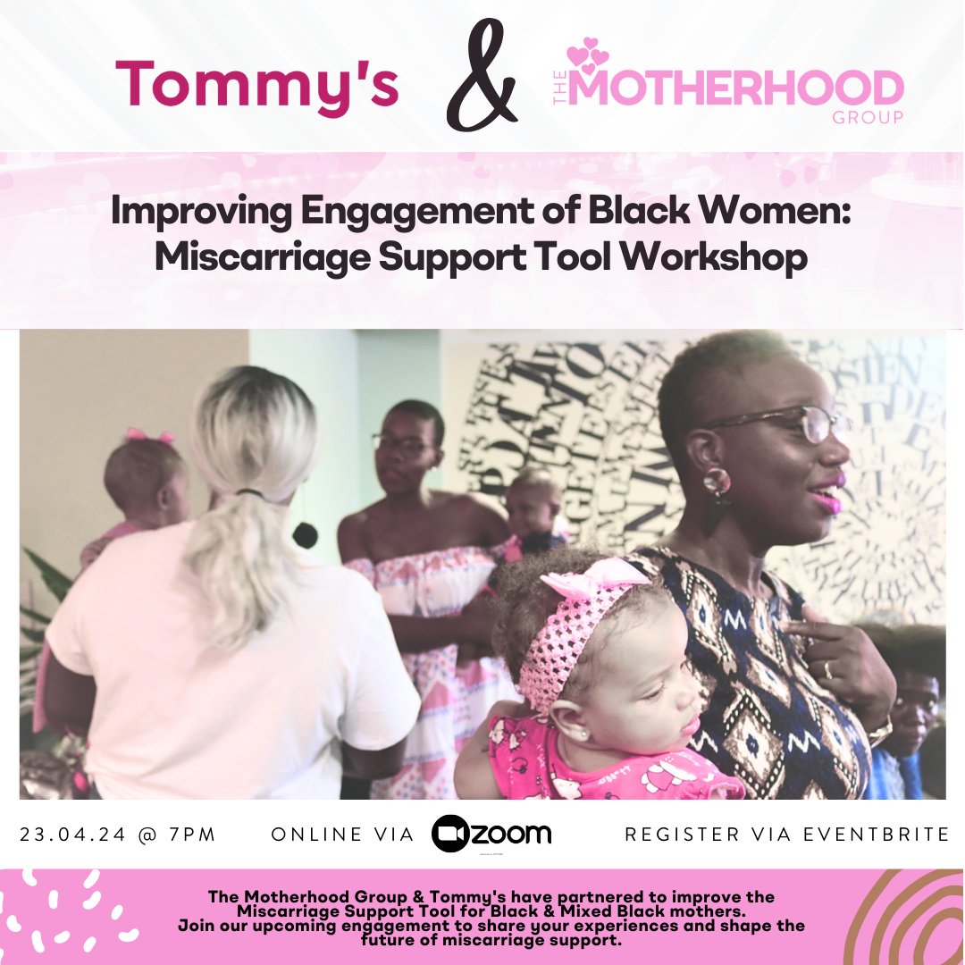 📢The @MotherhoodGroup and @tommys are proud to announce our partnership to enhance the Miscarriage Support Tool (MST) for Black and Mixed Black mothers! Together, we will create a more inclusive, supportive, and culturally resonant resource for women and birthing people who…