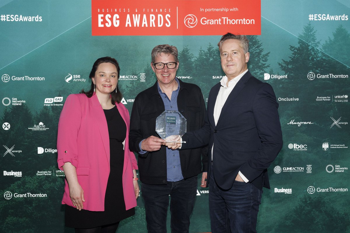 We are delighted to present you the Business & Finance ESG Finance Award winner: @strikepayco 🏆 Sponsored by @ibec_irl / Aisling McNiffe Congratulations to the Strikepay team! #ESGAwards in partnership with @GrantThorntonIE