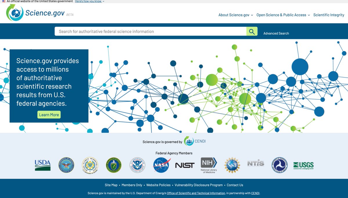 infodocket's tweet photo. #CENDI Modernizes Science DOT Gov to Include Updates on Federal Open #Science, Public Access, and Scientific Integrity Efforts https://t.co/lJ1Ff2W7a8 #openscience #sti #usgovernment @OSTIgov https://t.co/nnUipvpWx2