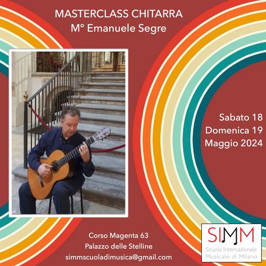 EmanueleSegre's tweet photo. MASTERCLASS
Scuola Internazionale Musicale di Milano
18 e 19 maggio 2024
Info: https://t.co/uuAbg7Sd3S https://t.co/poLS6DY24u