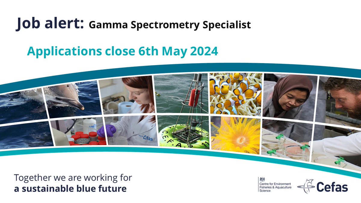 #WeAreRecruiting for a Gamma Spectrometry Specialist. For full details please visit cefas.co.uk/about-us/caree…