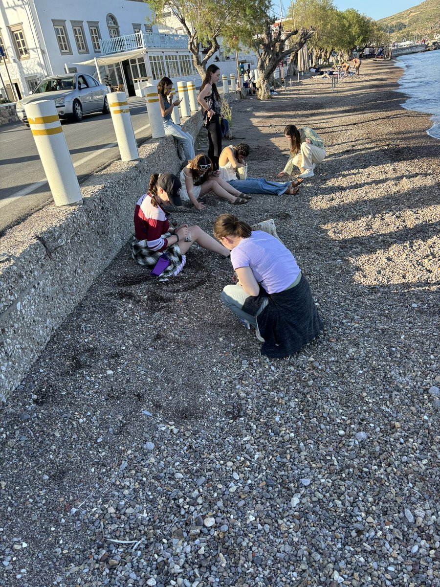 FHS2Greece's tweet photo. A quick stop on Patmos 🇬🇷 🛳️Some students searched for sea glass at the beach 🏝️while others shopped 🛍️ https://t.co/nFZgydbg3b