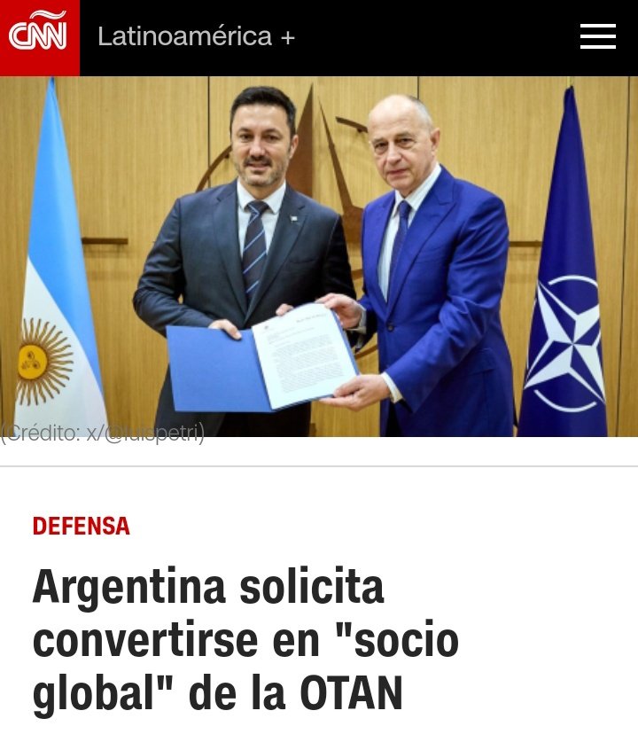 Oficialmente el gobierno pitiyanqui libertario de Javier Milei solicita convertir Argentina en una base militar de la OTAN...