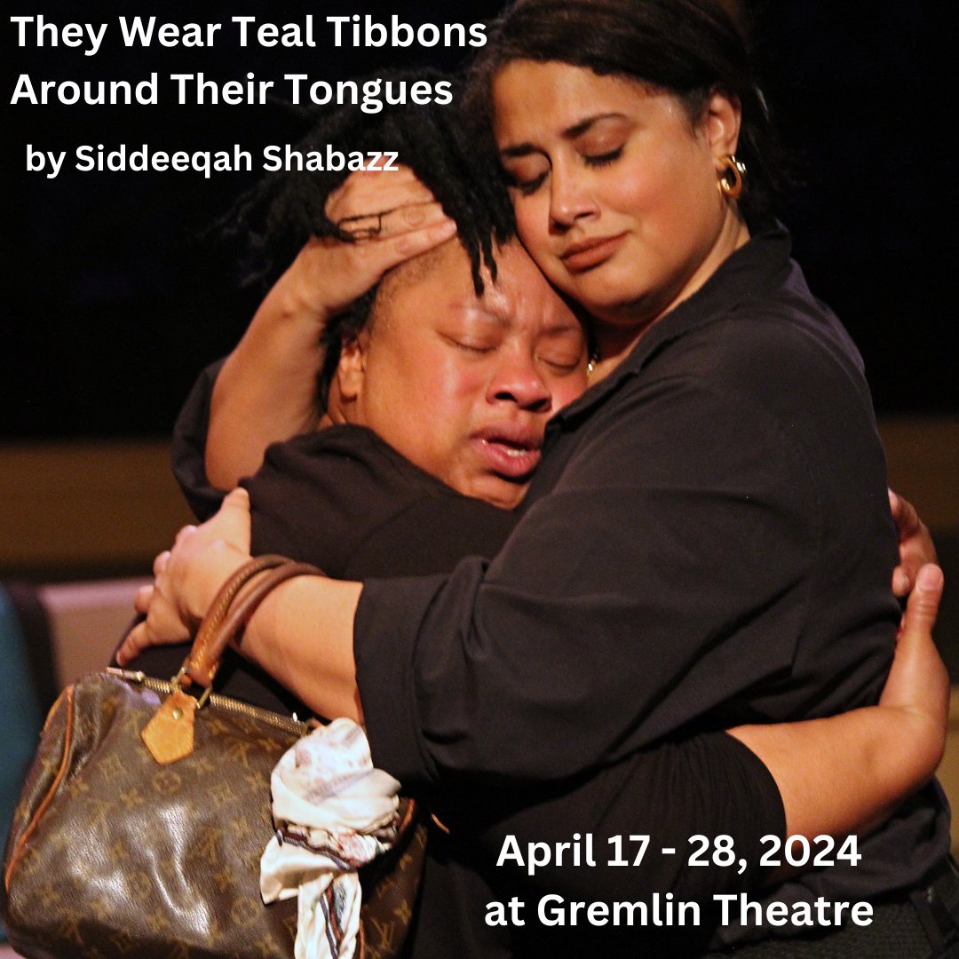 fullcirclethr's tweet image. OPENING TONIGHT AT 7:30 PM: THEY WEAR TEAL RIBBONS AROUND THEIR TONGUES by Siddeeqah Shabazz    

Directed by Lester Mayers

April 17 - 28, 2024 at Gremlin Theatre    

GET TICKETS HERE: fullcircletheatermn.org/tickets

All Tickets Pay As You&apos;re Able