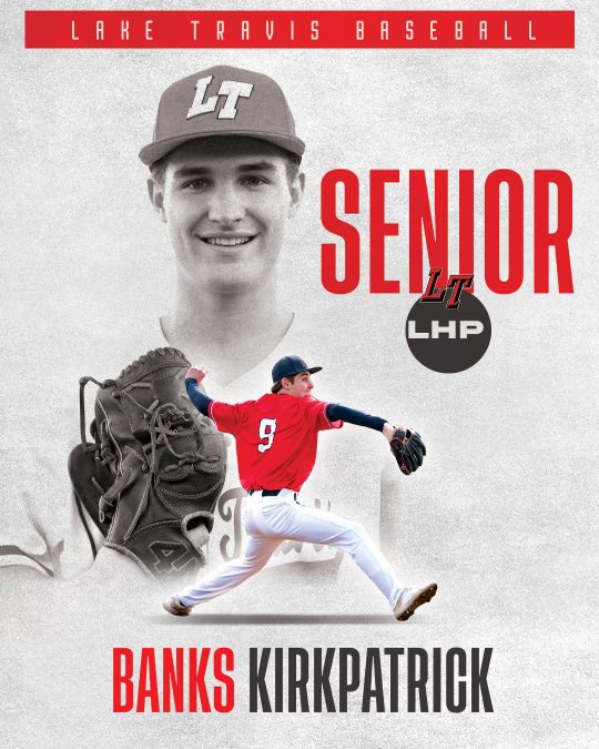 🎓Senior Spotlight🧑🏼‍🎓 #9 Banks Kirkpatrick , LHP Attending the University of Mississippi. Will be studying business. #Together