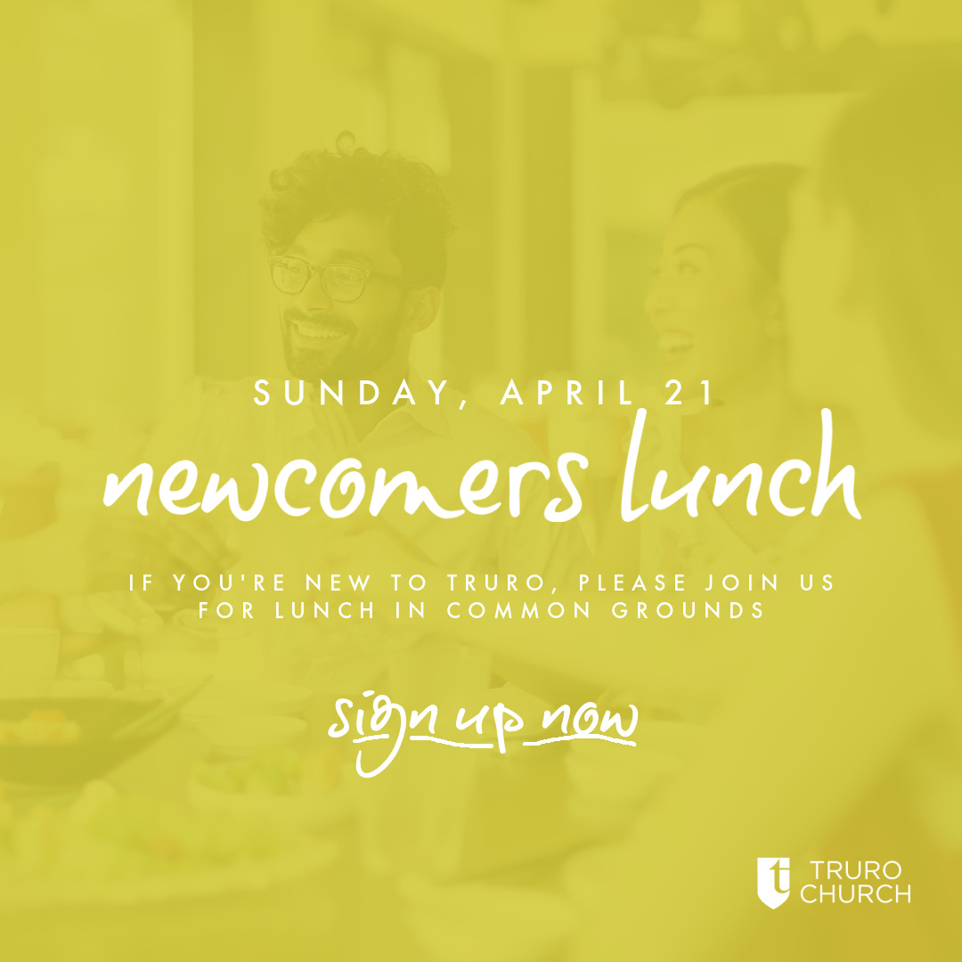 New to Truro? Join Jamie and Catherine Brown for lunch in Common Grounds at noon this Sunday!

Sign up here (children are welcome!): bit.ly/3Jpq2cb