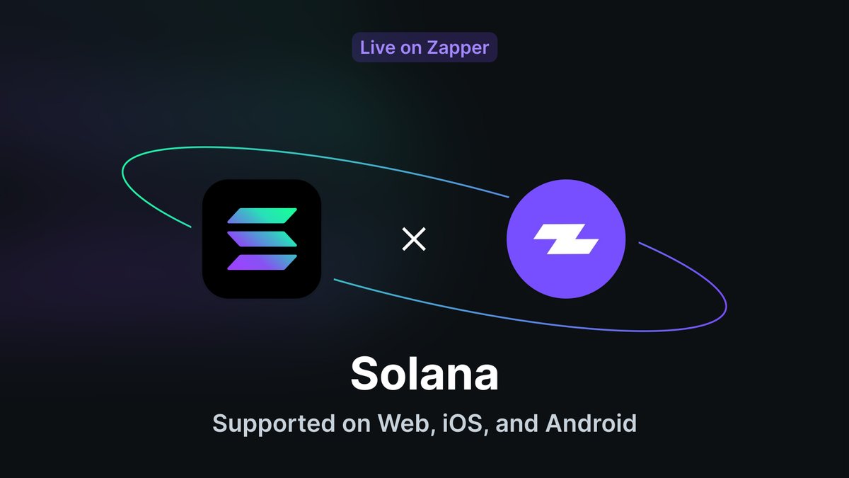 zapper_fi's tweet photo. Solana x Zapper 

Excited to announce that you can now track your @solana balances on Zapper ⚡️☀️ https://t.co/fPp6jXq6z5