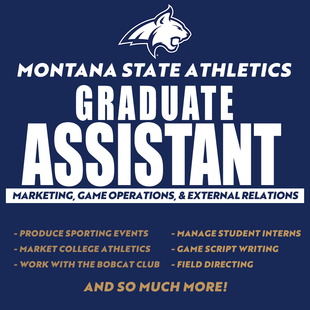 Are you looking to be the next Marketing Graduate Assistant? 🚨 Apply for our Marketing & External Relations GA and become part of the Bobcat team! Get real sports world experience, and so much more. Apply now & email Jackson.Dudak@msubobcats.com: msubobcats.com/documents/2024…