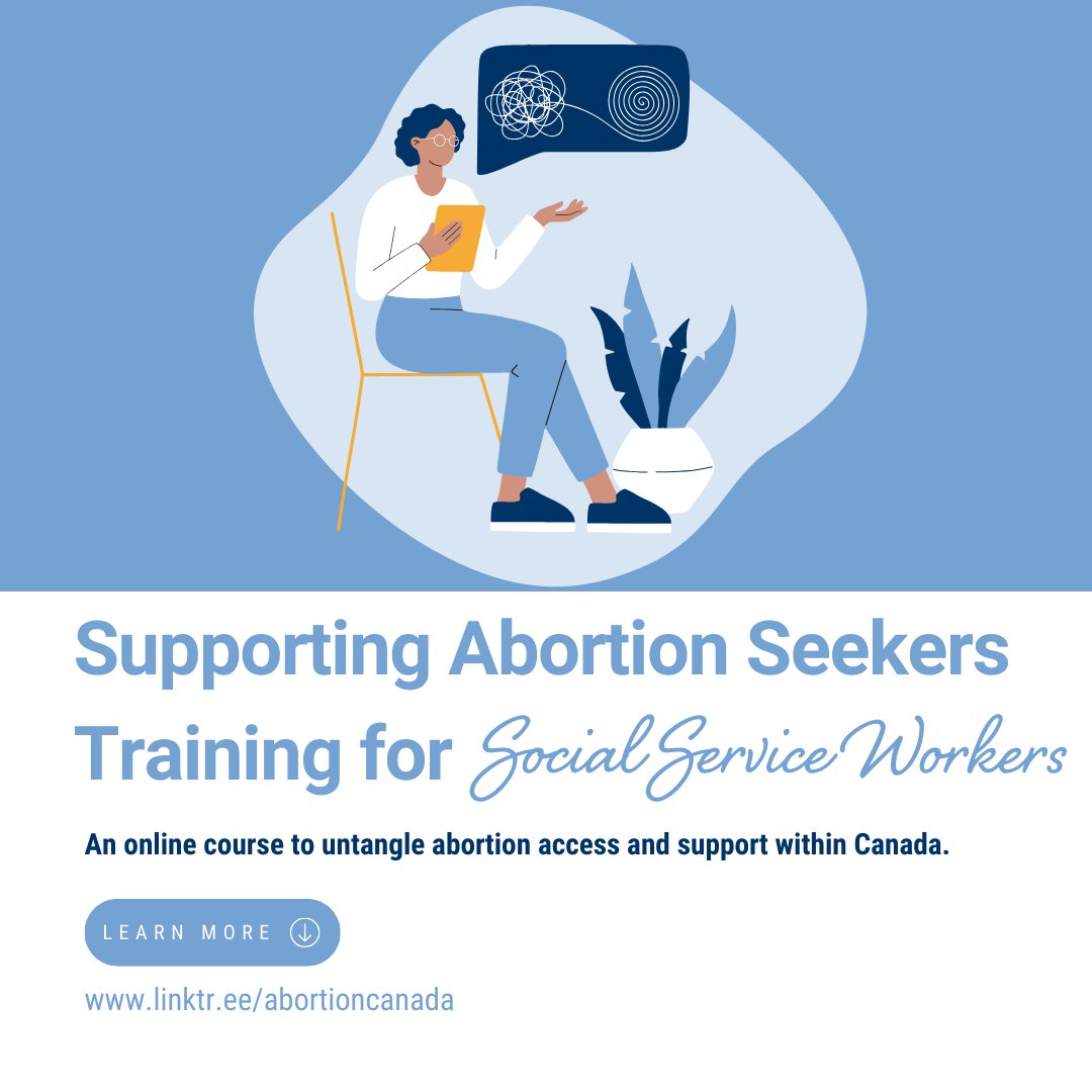 NAF-Canada is launching a course for Social Service Workers on how to support abortion seekers. Register today via this short survey: research.net/r/SAS-course-I… (learn more at linktr.ee/abortioncanada ) #prochoice #socialservice