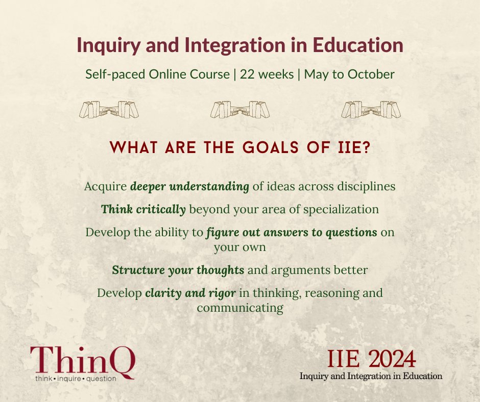 ThinQ_Ed's tweet photo. Applications for ThinQ's online course, Inquiry and Integration in Education, close on April 27th! 

To learn more and to apply, visit https://t.co/SDpJyJCDKK https://t.co/XC26EdvhQt