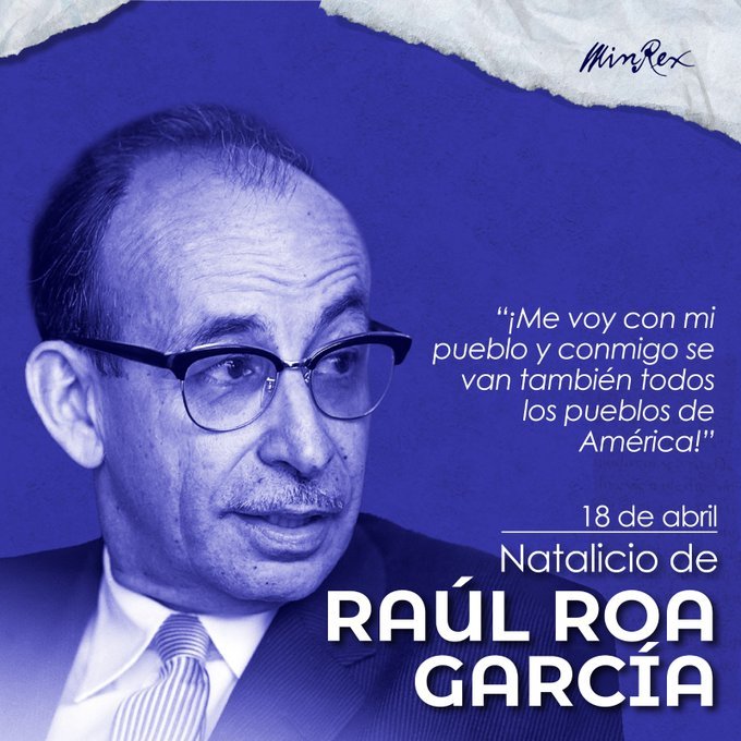 #Nacionales 🇨🇺 || El ministro de Relaciones Exteriores de #Cuba, @BrunoRguezP, recordó hoy el legado del insigne diplomático de la isla antillana Raúl Roa, en ocasión del aniversario 117 de su natalicio. 👉Más en #PrensaLatina 🔗prensa-latina.cu/2024/04/18/evo…