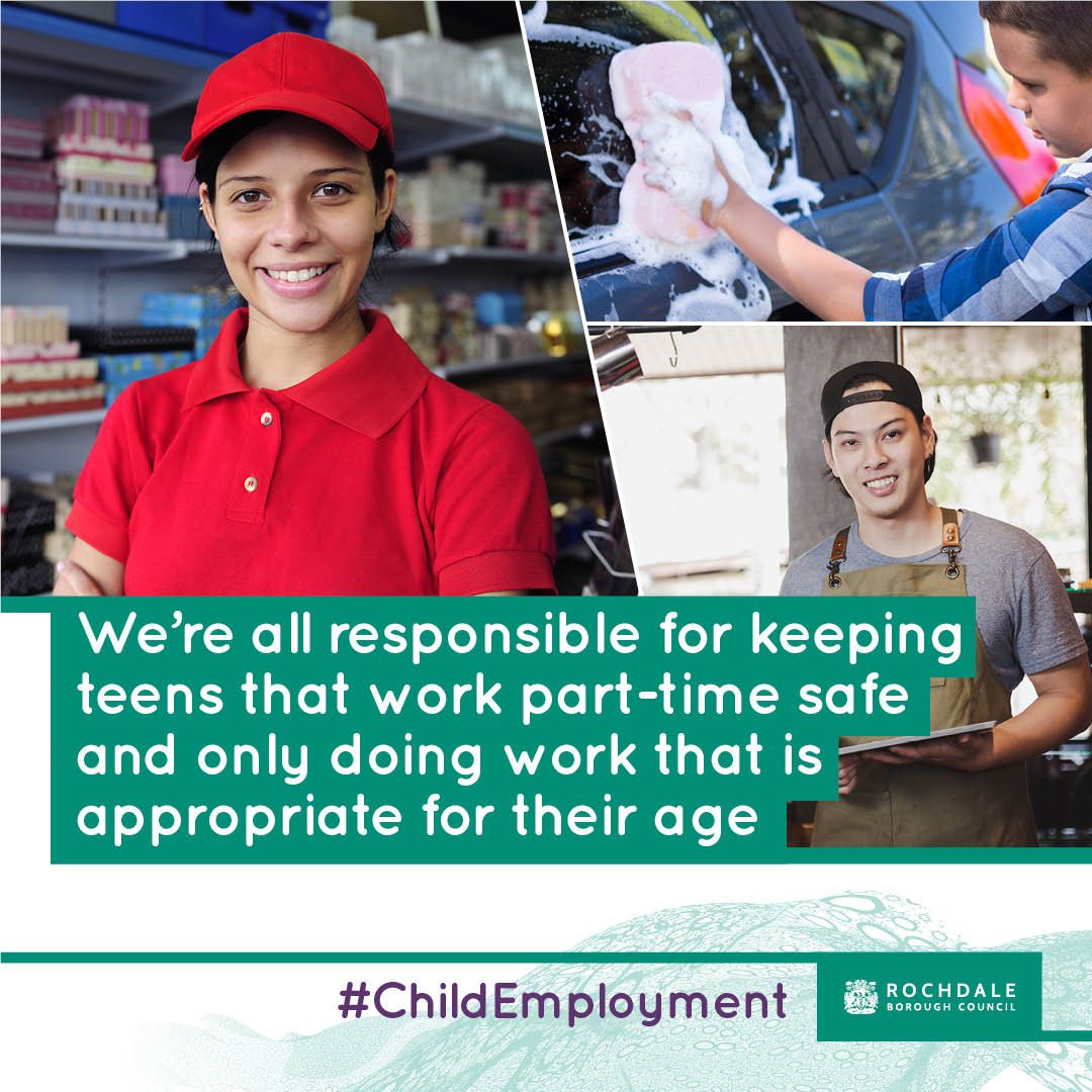 📢 This Child Employment fortnight, check out our parent information guide and understand the rules to keep your child safe. ▶️ Rochdale.gov.uk/directory-reco… Or contact our friendly team. ✅ Email: education.welfare@rochdale.gov.uk ✅ Call: 01706925909 #ChildEmploymentFortnight