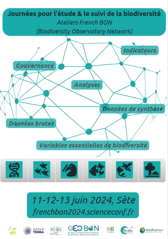 [save the Date] 📢Journées pour l'étude et le suivi de la #biodiversité : Ateliers #FrenchBON @GEOBON_org 📅11-13 juin 📍Station marine de Sète ⁉️fonctionnement du #FrenchBON et #ateliers & #formations informations & inscriptions frenchbon2024.sciencesconf.org