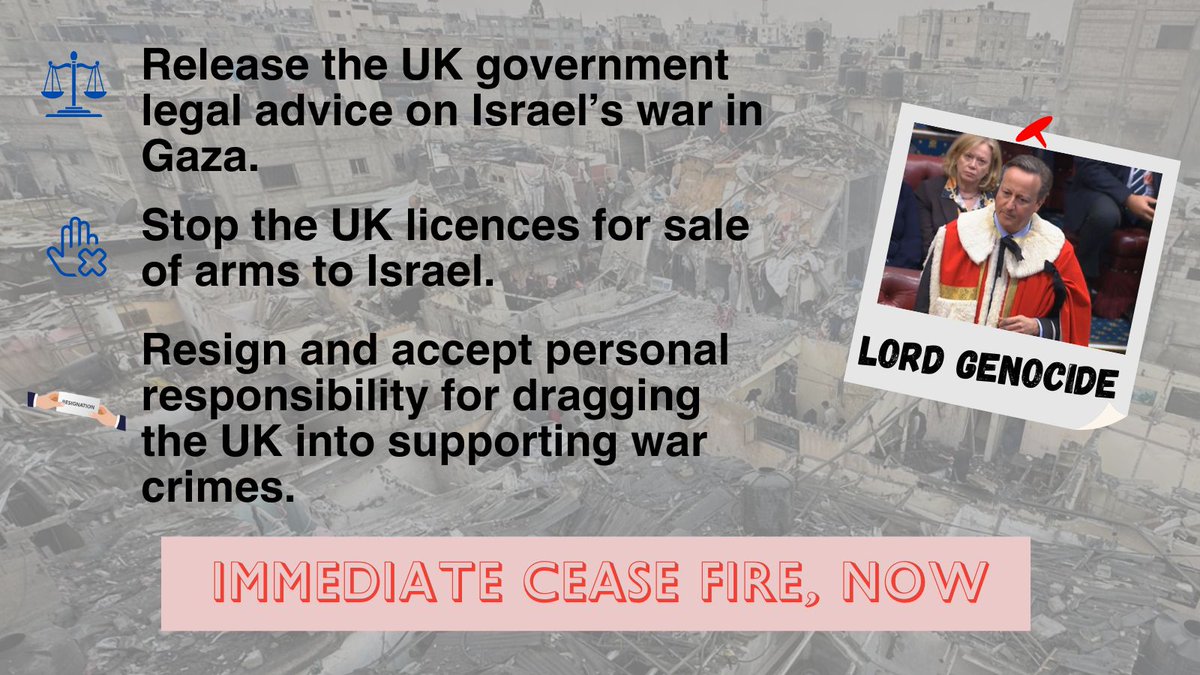 The @10DowningStreet @cabinetofficeuk #LordGenocide should all be appearing in the @CIJ_ICJ for supporting and being complicit with Israeli war crimes. The UK will NOT follow Israel into full scale war with Iran. Stop the UK licences to sell arms to Israel.