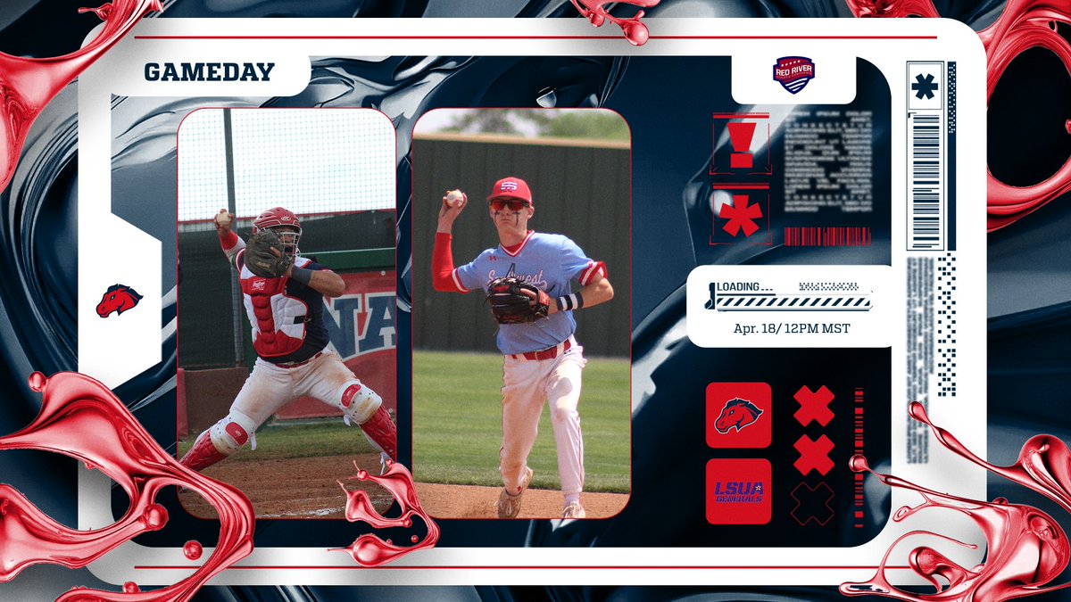 🚨 GAME DAY ❗❗
⏰ 1 PM MST 
🆚 Louisiana State University Alexandra 
📺 rtmp//a.rtmp.youtube.com:80/live2/6h90-mqez-dxgq-vzx0-8s6r
📍Jake Williams Field 
🔗redriverconference.com/sports/bsb/202…