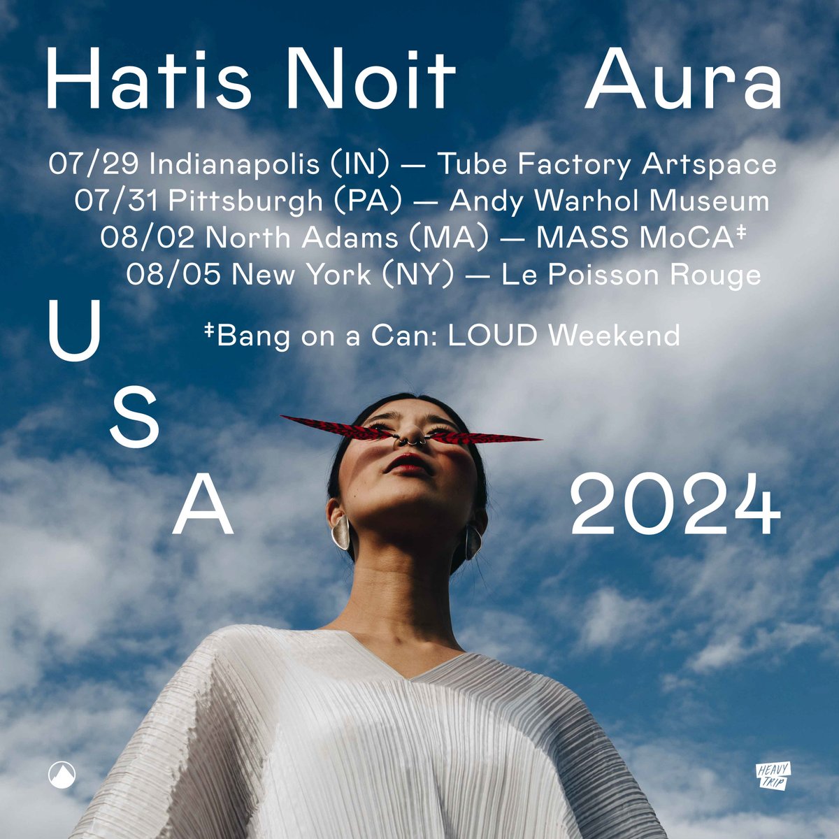 .@Hatis_Noit will return to the US this summer for four additional Aura live shows, including @BangOnACan’s LOUD Weekend at @MASSMoCA and a headline show at New York’s Le Poisson Rouge (@LPRnyc). Tickets are on sale now: hatisnoit.net/shows