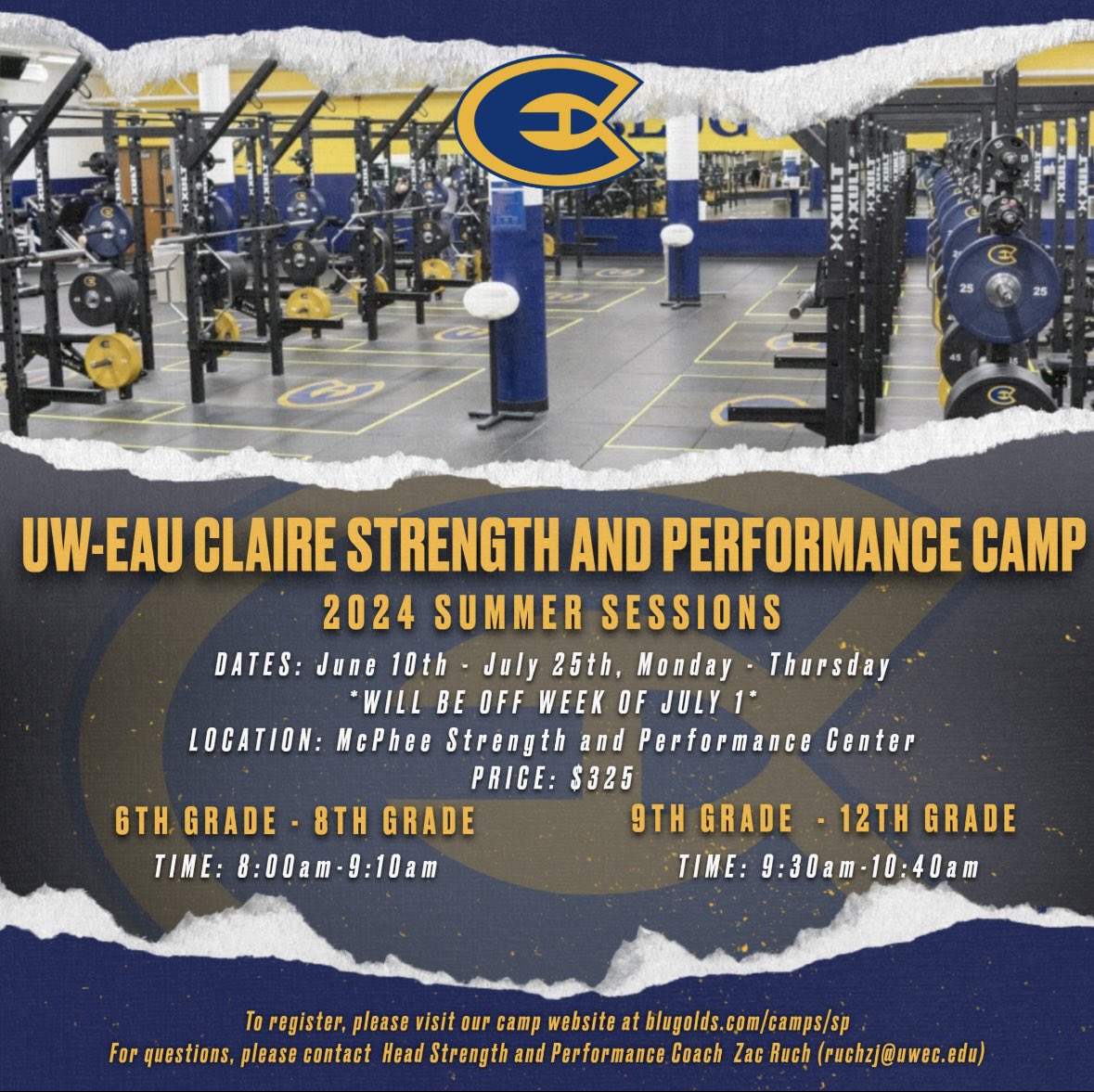 Registration for our Strength and Performance Summer Camp is OPEN!!! 

Click the link in our bio or visit blugolds.com/camps/sp to register!!

#rollgolds